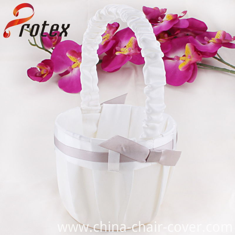 2015 Latest Wedding Handmade Flower Basket for Flower Girl